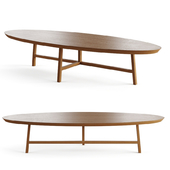 754o Trio oval coffee table by De La Espada
