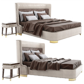 Turri Noir bed and bedside table