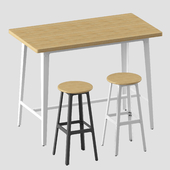Hiba bar or counter stool and table set 2