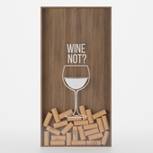 Декор картина с винными пробками "wine not"