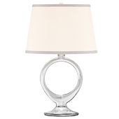 Olivia Table Lamp in Crystal with Silk Shade