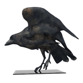 Leaping crow