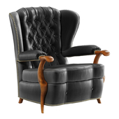 Black Leather Chesterfield Club Chair
