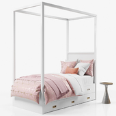 Avalon Canopy Bed with Trundle