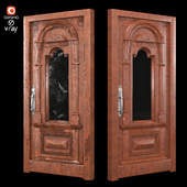 Aged and mocha wooden door