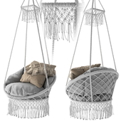 Deluxe Macrame Chair with Fringe