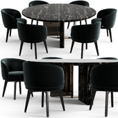 Fendi Casa Prisme Marble Table And Doyle Chair
