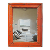 Vintage Orange Mirror