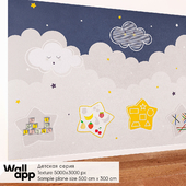ОМ Decorative coating (childrens wallpaper) WallApp BestBaby # 004