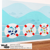 ОМ Decorative coating (childrens wallpaper) WallApp BestBaby # 005