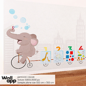 ОМ Decorative coating (childrens wallpaper) WallApp BestBaby # 006