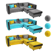 Velvet sofa (3 color)