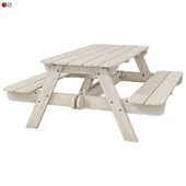 Wooden bench-garden table 01
