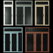 Витражные алюминиевые двери /  Stained aluminum doors