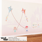 ОМ Decorative coating (children&#39;s wallpaper) WallApp BestBaby # 011