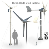 Three-blades wind turbine