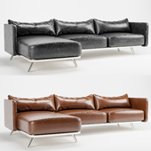 Black and Brown Leather sofa