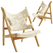 Sheepskin Knitting Chair by Menu
