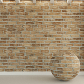 Brick wall. Old brick. 150