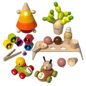 Set of Wooden Educational Toys Plan Toys