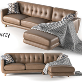 Elva 111.5 Genuine Leather sofa