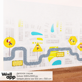 ОМ Decorative coating (children&#39;s wallpaper) WallApp BestBaby # 015