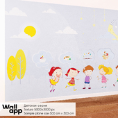 ОМ Decorative coating (children&#39;s wallpaper) WallApp BestBaby # 017