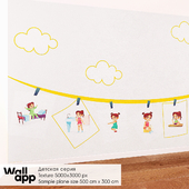 ОМ Decorative coating (children&#39;s wallpaper) WallApp BestBaby # 018