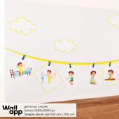 ОМ Decorative coating (children&#39;s wallpaper) WallApp BestBaby # 019
