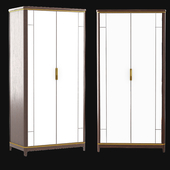 Double wardrobe with mirrors Modern Gladstone Oak