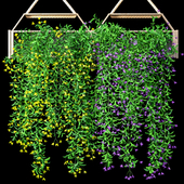 Hanging Artificial Willow Plant Pot Set