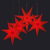 Christmas decor - Red swedish stars