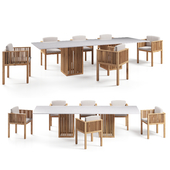 Rectangular table with Code marble top