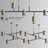 Pendant luminaire with cylindrical shades
