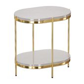 Журнальный столик Lila Oval Nightstand (Crate and Barrel)