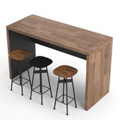 Pi stool set bar or counter stool and high table