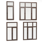 Rectangular windows, 4 sizes