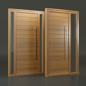 Iroko wood door