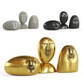 Oof stones / Figurines in the shape of faces