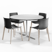 Arper CATIFA 46 WOOD LEGS and EOLO Table