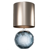Table lamp Round Petrol Blue & Clear Bella-Figura
