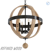 Refined Wood Globe Chandelier