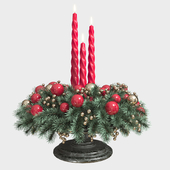 Рождественский декор со свечами