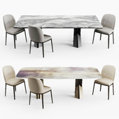 Cattelan Italia Mad Max Crystalart table and Chris Ml chair