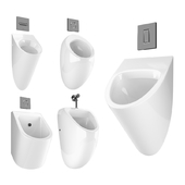 Urinal with flush buttons 2 set