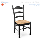 черный деревянный стул