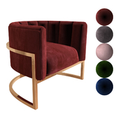 Corduroy armchair in five colors