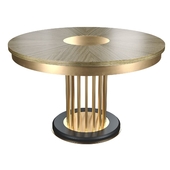 OM Round Brass Dining Table S018 Any-Home