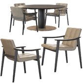 Minotti FYNN dining chair Bellagio table