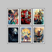 Marvel and DC poster set